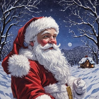 , art by, santa, winter