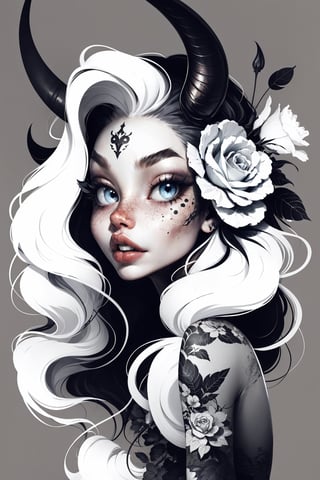 th1ckan1m3     Fr3ckles, freckles, long hair,th1ckan1m3, rose, flowers? sketch tattoo
,fantchar