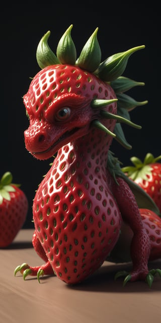 detailed realistic close up of a strawberry shaped like a dragon, sitting, natural light,

Unreal Engine, (masterpiece, best quality, high resolution, 64k, highly detailed, intricate), illustration, (realistic:1.75), (realistic design:1.5), perfect details, soft light, more details, 3D style, /GC\