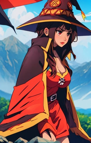 witch, big_boobs ,Megu-KJ, Megu hat, megu dress, megu cape,SAM YANG