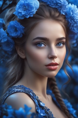 masterpiece, of a very beautiful young woman,

cameron gray poster art,

hair contrasts between white, blue and black,

blue flowers,

blue trees and blue flowers night sky,

Jean-Baptiste Monge style,

brilliant, very relevant,

beautiful in spring,

complex splash background,

digital paint,

8k resolution,

dynamic composition,

3d sense of depth,

depth of field,

lush color,

32k,

super resolution,

sharp focus,

balanced composition,

Very detailed,

intricate fantasy,

Ultra High Definition,

realistic, photorealistic,

vivid colors,

Very detailed,

UHD drawing,

pen and ink,

perfect composition,

Beautiful, detailed, intricate and incredibly detailed octane rendering that is trending on artstation,

8k art photography,

photorealistic conceptual art,

Smooth natural volumetric cinematic perfect light,

very successful contrasts,

worthy of an artist