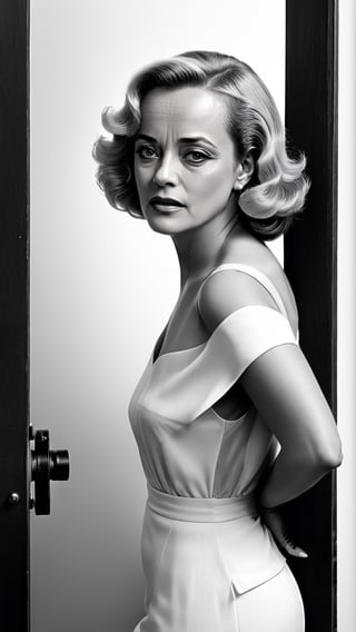 woman, (face of Jeanne Moreau: 2), 50 years old, expression of a lot of character.