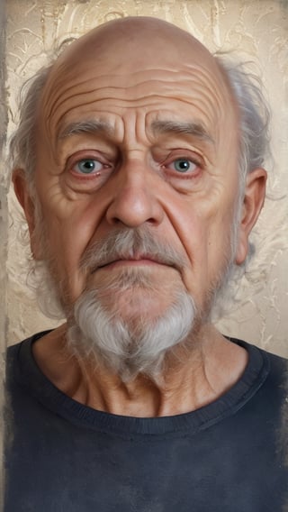 Hyperrealistic art Very old frightened and scared grandpa with fear in eyes, mad sky hallucination by Mundford, baroque maximalist, chibi by Artificial Nightmares, Stanley Artgerm, Tim Burton, detailed face features, sharp eyes, extremely detailed, photorealistic, highly detailed, organic, dynamic, ultra realistic, high definition, intricate details, crisp quality . Extremely high-resolution details, photographic, realism pushed to extreme, fine texture, incredibly lifelike