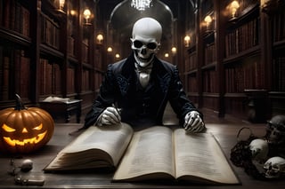 (masterpiece a Ghoul studying a crystall ball: 1.9)), necrophagous outfit: 1.2), (bandages: 1.5)), (best quality, ultra detailed, digital art: 1.37), [[Halloween Atmosphere: 1.9)), (Victorian Library background:1.5)]] masterpiece, high quality, cartoon,  high definition, super detailed, (Natural Light,, High contrast, defined blacks, silk, HDR