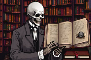 (masterpiece a Ghoul studying a crystall ball: 1.9)), necrophagous outfit: 1.2), (bandages: 1.5)), (best quality, ultra detailed, digital art: 1.37), [[Halloween Atmosphere: 1.9)), (Victorian Library background:1.5)]] masterpiece, high quality, cartoon,  high definition, super detailed, (Natural Light,, High contrast, defined blacks, silk, HDR