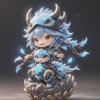 (fusion of baby ninja and baby dragon), cute ninja dragon, little ninja dragon, baby dragon, ancient chinese town, chibi emote, wearing a dragon scale mail, blue spark aura background, ,,,,,,,,,,,, 1dragon,1dragon,<lora:659095807385103906:1.0>