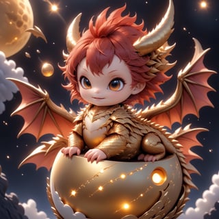 1dragon girl, riding golden chibi dragon, baby dragon, break, red hair, red armor, dragon horns, dragon wings, in the sky, red moon, moon light, full moon, ((centered image)), high res, hyper sharp, sharp focus, best quality, masterpiecedynamic ,,,,,,,,1dragon,,,art_booster,<lora:659095807385103906:1.0>