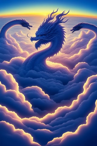 1dragon, cloud dragon, above cloud, ,<lora:659095807385103906:1.0>