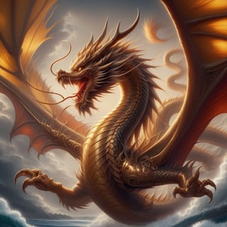 1dragon, golden dragon, ,<lora:659095807385103906:1.0>