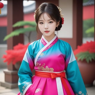 1girl,,,,,Asian girl, wearing a hanbok, high res, best quality, masterpiece, ,Hanbok,<lora:659095807385103906:1.0>