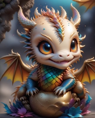 1dragon baby, colorful perfect 3d ink splash forming perfect detailed extreme close up perfect realistic cute dragon, ultra realistic illustration, Sticker, Chibi, 8k, best quality, masterpiece, ,chibi,,niji5,style,concept,colorful,,,looking at the camera, looking at the viewer, ,,screaming, crying, ,<lora:659095807385103906:1.0>