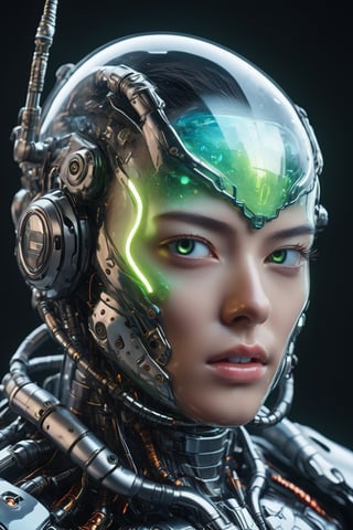 detailed photos of something humanoid cyborg made entirely of otherworldly luminescent and translucent liquid materials, Facial shots looking at the camera, on night laboratory, supranatural style, realistic style, infinite ultra high definition image quality and rendering, infinite image detail, infinite realistic render, infinite realistic RTX global illumination, infinite special effect,Comic Book-Style,Stylish