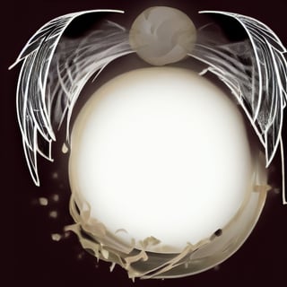 round frame, angel_wings
