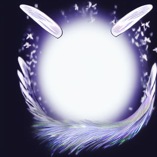 round frame, angel_wings
