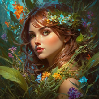 ((cinematic light)), hyper detail, dramatic light, intricate details,  valley of life and beauty, vibrant plant life, multicolored, (extremely colorful:1.3), (psychedelic:1.2), (realistic), (Bioluminescence:1.3), highly detailed, hyper realistic, by Daniel Gerhartz, perfect artwork, masterpiece, best quality, highres, layered lighting,Detailedface, Detailedeyes, Scenes of chaos,greg rutkowski