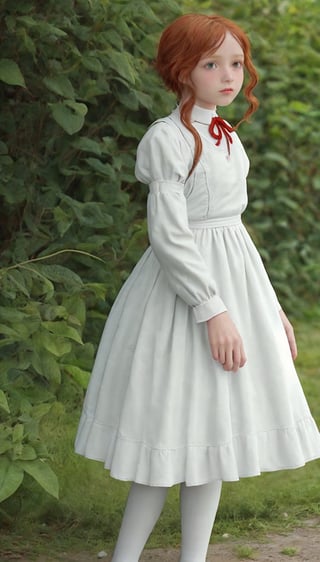 ginger girl, as 12  years old 1908 fashion , Anne of Green gables attire