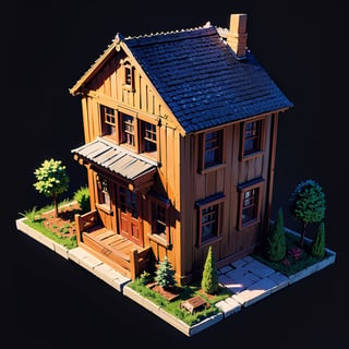 best quality,(masterpiece:1.1),small house ,isometric view,high resolution,detailed details,simple background,