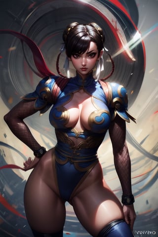 Chun li 4k, (Ilya Kuvshinov style) (madhouse studio) potrait hyper detailed brown eyes, (black hair) with , detailed eyes,mature female