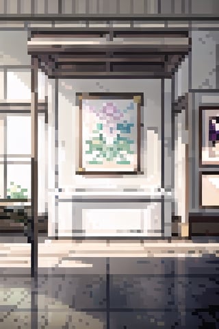 (((masterpiece))), (((best quality))), ((ultra-detailed)), (illustration), ((an extremely delicate and beautiful)), , (sunlight) ,Pixel art,, architecture,Pixel world, Mall