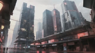 sky, twilight, anime, makoto shinkei, matte painting, bangkok, thailand, cyberpunk, temple