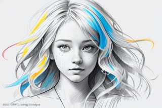 cute girl, long white hair
(half-color, colored ink drops, color:1.2)
realistic, realism, detailed, pencil drawing, (portrait:1.2), (sketch:1.2), painting, rough sketch, (Line art:1.2), meticulous painting, white paper, character on paper, black and white, extra lines, clear lines, shadow, monochrome