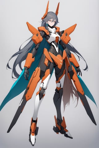 [[fu hua (phoenix)(honkai impact 3rd)]], nai3, 1girl, solo, artstyle,
1girl, solo, long hair, very long hair, standing, full body, scarf, cape, armor, robot, mecha, science fiction, mecha musume, joints, robot joints