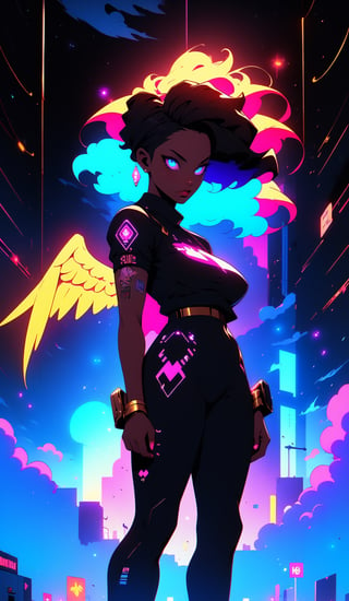 (masterpiece:1.1), (highest quality:1.1), (HDR:1.0), hiphop angel by sachin teng x supreme, perfect boobs, attractive, stylish, white angel wings on back, glowing golden halo, gold jewlery:1.5, designer, black, asymmetrical, geometric shapes, graffiti, street art,breasts,ruanyi0220,SAM YANG,Female,hmnc1,BJ_Violent_graffiti,midjourney, sneakers:1.0,High detailed ,portrait,(best quality,Yandere girl,1girl,blacklight,CLOUD, nebula eyes:1.5,neon,r1ge