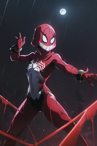 8k resolution, high resolution, masterpiece, intricate details, highly detailed, HD quality, solo, loli, short stature, little girls, only girls, dark background, rain, scarlet moon, crimson moon, moon, moon on the background, science fiction, science fiction city, red neon, blood red neon, burgundy red neon,

Black spider-man mask.red lenses.shining scarlet lenses.shiny lenses.slim build.teenage girl. Spider-Man.Miracle.a superhero.slim build.the red web.tight-fitting suit.black and red clothes.red spider print on the chest.the emblem of the red spider.spider print.red print.hood.stretched hood.fighting pose.spider pose.superhero pose,

focus on the whole body, the whole body in the frame, the body is completely in the frame, the body does not leave the frame, detailed hands, detailed fingers, perfect body, perfect anatomy, wet bodies, rich colors, vibrant colors, detailed eyes, super detailed, extremely beautiful graphics, super detailed skin, best quality, highest quality, high detail, masterpiece, detailed skin, perfect anatomy, perfect body, perfect hands, perfect fingers, complex details, reflective hair, textured hair, best quality,super detailed,complex details, high resolution,

,Overlord,neon palette,JCM2,midjourney,horror,War of the Visions  ,Artist,Gerph ,Glitching,perfecteyes,Mrploxykun,jtveemo,USA,DAGASI,Gashi Gashi,AGGA_ST011,fantai12,Captain kirb,sayman,ChronoTemp ,weapon,Eiken3kyuboy,Shadbase ,Star vs. the Forces of Evil ,kobayashi-san chi no maid dragon 