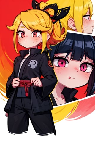 8k resolution, high resolution, masterpiece, intricate details, highly detailed, HD quality, solo, loli, dark background, black desert, scarlet moon,red moon, moon, rain,  2_girls, girls kissing, Naruko uzumaki.red eyes.(Naruko uzumaki has red eyes).blonde.yellow hair.Naruko uzumaki's clothes.black coat.black pants.a gentle expression.a satisfied expression.a playful expression.(Naruko towers over her partner), Hinata Hyuga.dark blue hair.pale lilac eyes.no pupils.Hinata Hugo's clothes.shinobi clothes.grey jacket.black pants.an embarrassed expression.happy recovery.joyful expression, kiss, two girls kissing, naruko and wednesday kissing, spittle, lesbian kiss, yuri, detailed kiss, kiss with tongues, detailed languages, focus on the whole body, the whole body in the frame, small breasts, rich colors, vibrant colors, detailed eyes, super detailed, extremely beautiful graphics, super detailed skin, best quality, highest quality, high detail, masterpiece, detailed skin, perfect anatomy, perfect body, perfect hands, perfect fingers, complex details, reflective hair, textured hair, best quality,super detailed,complex details, high resolution,

,jtveemo,himenoa,Star vs. the Forces of Evil ,Naruto