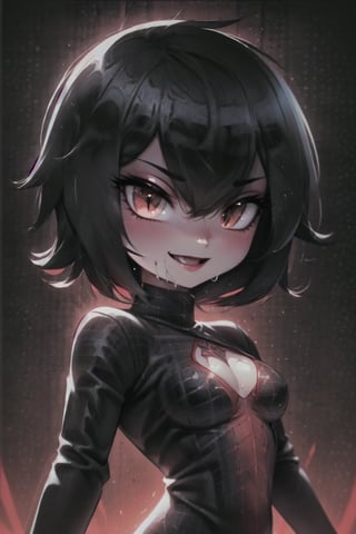 8k resolution, high resolution, masterpiece, intricate details, highly detailed, HD quality, solo, loli, short stature, little girls, only girls, dark background, rain, scarlet moon, crimson moon, moon, moon on the background, science fiction, science fiction city, red neon, blood red neon, burgundy red neon,

Peni Parker.red eyes.shining scarlet eyes.shining eyes.black hair.short haircut.slim build.teenage girl.Spiderman.Marvel.superhero.young woman.slim build.the red web.tight-fitting suit.black and red clothes.black spider print on the chest.black spider emblem.spider print.black print.hood.stretched hood.cheked smile.funny expression.fighting pose,

focus on the whole body, the whole body in the frame, the body is completely in the frame, the body does not leave the frame, detailed hands, detailed fingers, perfect body, perfect anatomy, wet bodies, rich colors, vibrant colors, detailed eyes, super detailed, extremely beautiful graphics, super detailed skin, best quality, highest quality, high detail, masterpiece, detailed skin, perfect anatomy, perfect body, perfect hands, perfect fingers, complex details, reflective hair, textured hair, best quality,super detailed,complex details, high resolution,

,AGGA_ST011,ChronoTemp ,illya,Star vs. the Forces of Evil ,Captain kirb,jtveemo,JCM2,Mrploxykun,Gerph ,Jago,Overlord,Artist,penini,C7b3rp0nkStyle,High detailed ,neon palette,perfecteyes,horror,fantasy00d