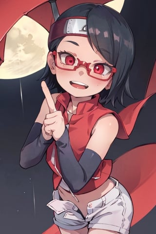8k resolution, high resolution, masterpiece, intricate details, highly detailed, HD quality, solo, short stature, only girls, dark background, rain, scarlet moon, crimson moon, moon, moon on the background, loli,

Sarada Uchiha.red eyes.black hair.short hair.bangs on the forehead.slim build.a teenage girl.The clothes of the Uchiha Succession.shinobi clothes.sexy clothes.red vest.thin vest.white shorts.loose shorts.glasses.smile.a crazy smile.a cheeky expression.crazy expression.an insanely cheerful expression.a conspiratorial expression.sexy pose.fighting pose.lustful pose.perverted pose.futanari.a girl's dick.big dick.dick peeks out of the shorts.detailed member.perfect cock,, 

focus on the whole body, the whole body in the frame, the body is completely in the frame, the body does not leave the frame, detailed hands, detailed fingers, perfect body, perfect anatomy, wet bodies, rich colors, vibrant colors, detailed eyes, super detailed, extremely beautiful graphics, super detailed skin, best quality, highest quality, high detail, masterpiece, detailed skin, perfect anatomy, perfect body, perfect hands, perfect fingers, complex details, reflective hair, textured hair, best quality,super detailed,complex details, high resolution,

,perfecteyes,USA,Mrploxykun,jtveemo,JCM2,Captain kirb,Artist,AGGA_ST011,fantai12,Oerlord,arcane style,らす ,The Pink Pirate,Saradauchiha,Shadbase 
