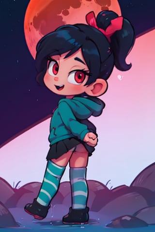 8k resolution, high resolution, masterpiece, intricate details, highly detailed, HD quality, solo, loli, short stature, little girls, only girls, dark background, rain, scarlet moon, crimson moon, moon, moon on the background, 

Vanellope von Schweetz.black hair.red eyes.green hoodie.black skirt.mini skirt.stockings.stockings with white and green stripes.funny expression.cheeky smile, standing with his back to the viewer, ass, big ass, ass set aside, perfect ass, focus on ass, perfect anus, perfect vagina, beautiful anus, beautiful vagina, smooth anus, smooth vagina, small breasts, flat breasts, 

focus on the whole body, the whole body in the frame, the body is completely in the frame, the body does not leave the frame, detailed hands, detailed fingers, perfect body, perfect anatomy, wet bodies, rich colors, vibrant colors, detailed eyes, super detailed, extremely beautiful graphics, super detailed skin, best quality, highest quality, high detail, masterpiece, detailed skin, perfect anatomy, perfect body, perfect hands, perfect fingers, complex details, reflective hair, textured hair, best quality,super detailed,complex details, high resolution,

,jcdDX_soul3142,JCM2,High detailed ,USA,Color magic,AmyRose,Mrploxykun,Sonic,perfecteyes,Artist,AGGA_ST011,AGGA_ST005,rizdraws,fairy_tail_style,Oerlord,illya,hornet,HarryDraws