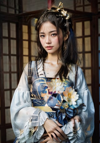 (glamour1.2) photo of a beautiful young woman with a clear collarbone, open_mouth, charging in front of a luxurious asian_village, BREAK wearing hanfu), red&gold, wielding bow&arrow, (blush, blemishes:0.6), (goosebumps:0.5), subsurface scattering, iridescent eyes, detailed skin texture, hourglass body shape, textured skin, realistic dull skin noise, visible skin detail, skin fuzz, dry skin, petite, photorealistic, remarkable color, (photorealistic, SFW:1.3), (upper body framing:1.3), dramatic lighting, golden_ratio, Fujicolor_Pro_Film,