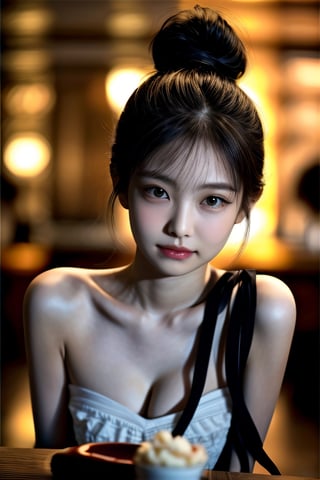 (((glamour)))-photo-of-1girl, bishoujo, dynamic-hairstyle, detailed-skin, detailed-eyes, earrings, jewelry, ((small-asymmetrical-perky-cleavage)), dangerous-physique, (((Ultra-HD-details, Ultra-HD-detailed, Ultra-HD-realistic))), RAW-Photo, analog-style, analog-photo, remarkable-colors, BREAK completely-naked, clean-pussy, BREAK (lovers-pov), "having-dinner-date-with-viewer", (((relaxed))), Fine-Dining-Background, (cinematic-lighting:1.2), shot-on-"Fujifilm-X-T4"-with-50mm-lens, 1 girl,<lora:659111690174031528:1.0>