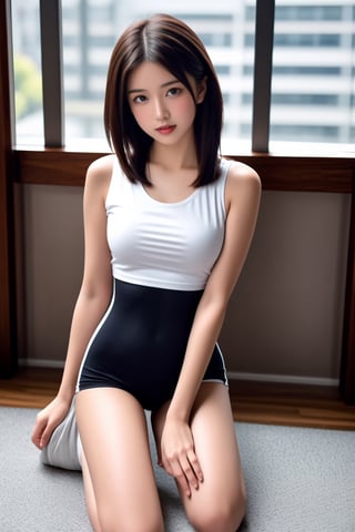 (glamour:1.3)-photo-of-1girl, bobcut, mix-of-every-hair-color, shameless-bishoujo, bombshell-body, no-virgin-anymore, (((casual, relaxed))), (((Ultra-HD-details, Ultra-HD-detailed, Ultra-HD-realistic))), RAW-Photo, analog-style, analog-photo, remarkable-colors, main-focus, BREAK wearing Sporty and functional attire with a performance fabric uniform and sneakers, BREAK (((dating-the-viewer, daisuki-overload))), lit, cowboy-shot, Sugar babe, Young girl,,<lora:659111690174031528:1.0>
