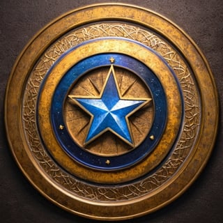 a close up of a star with a blue center and gold letters "TA"1.6, telekinetic aura, terran trade authority, ta ha, tia masic, official artwork, by Nikola Avramov, mucha. art nouveau. gloomhaven, avatar image, profile picture 1024px, style arcane tv series, by Shen Che-Tsai