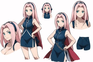 multiple views, Model sheet, masterpiece, best quality, looking at viewer, sugimori ken \(style\), {big milkers} (full body), 1girl,  {{{ masterpiece, best quality, 1girl,haruno sakura, pink hair, long hair, green eyes, forehead protector, smile,  }}}, semi-nude, mom and daughter, 1girl, {White background} <<big milkers>> SMAce, masterpiece, best quality, , masterpiece, {{illustration}}, {best quality}, {{hi res}},Carina,iris_megamanx,tron_bonne_megamanl,hmskuld,haruno sakura