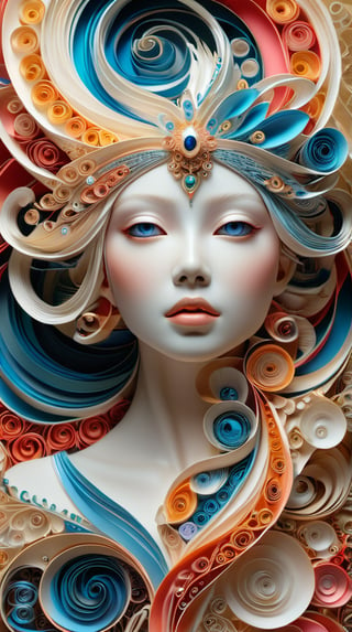 ethereal fantasy concept art of intricate paper quilled sand spirit, vibrant, beautiful paper quills, hyper detailed, insane depth, gorgeous composition, chaotic but orderly . magnificent, celestial, ethereal, painterly, epic, majestic, magical, fantasy art, cover art, dreamy, magic, surreal, fantasy, digital art, wlop, artgerm and james jean, ultra hd, realistic, vivid colors, highly detailed