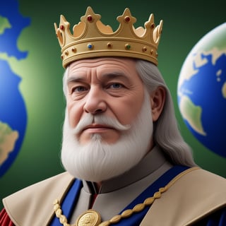 King, world king, Portrait, Earth background, ,<lora:659095807385103906:1.0>