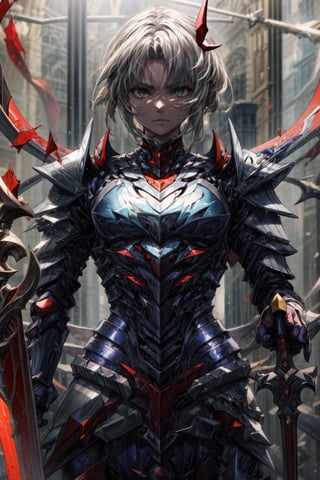 masterpiece,best quality,(Mordred FullArmor,full armor,armor),holding sword, Mordred Pendragon:0.9, FGO