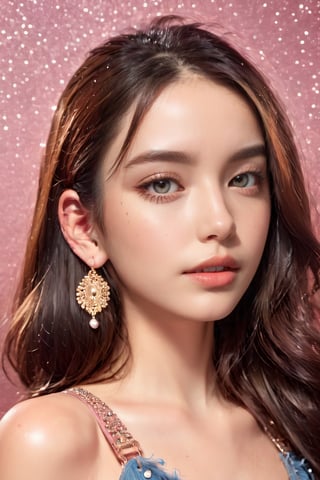 (glamour_photo:1.3) of a beautiful young model\(woman, girl\), (preteen:1.4), 1girl, (blush:0.5), (goosebumps, blemishes:0.5), subsurface scattering, detailed skin texture, textured skin, realistic dull skin noise, visible skin detail, skin fuzz, dry skin, perfect fingers & hands, realistic fingernails, feminine tone, absolute_cleavage, BREAK wearing Fringed crop top and frayed denim skirt, exposed_navel, BREAK RAW Photo, (photorealistic, photorealism, realistic:1.3), SFW, (upper_body framing from hips:1.4), Sexy_Pose, (New_Year:1.4), shot on ALEXA 65 camera, using Fujicolor Pro Film, Enhanced All,eyes shoot