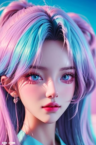 2023 style attractive and glowing super detailed lofi pastel girl with a long hair, very detailed and well designed expressive eyes, old anime, lofi vaporwave anime city landscape, synthwave, futuristic vibes, vaporwave colour, anime, old style, 1990 style, simple --niji,3DMM,weiboZH