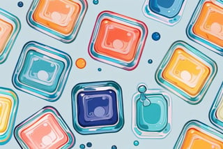 a cute glass soap with marmerades, cold colors, stylized, simple background, cutestickers, (sticker:1.4), art, (big fat stroke:1.2), detailed, ohwx style
