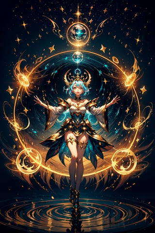 In an arcane chamber bathed in celestial hues, Lux, the Lady of Luminosity from League of Legends, stands at its heart, adorned in robes woven with shimmering constellations. Her eyes, aglow with inner radiance, reflect the brilliance of her magical prowess. With a graceful gesture, she channels vibrant beams of prismatic light, conjuring radiant orbs that dance around her in an enchanting display. The chamber's walls, adorned with celestial glyphs, respond to her command, echoing the resplendent energy she wields. Lux's presence embodies the harmony between arcane mastery and celestial beauty, as her luminous spells weave an ethereal symphony, filling the chamber with a breathtaking aura that transcends the boundaries of mortal understanding.