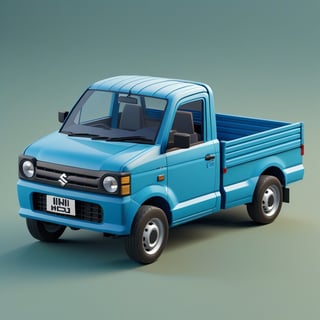 cute 3D isometric model of a suzuki carry pick up | blender render engine niji 5 style expressive,3d isometric,3d style,