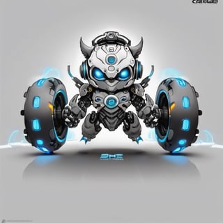 centered, ((solo)), digital art, full body, | cute robot made from venchile, foot become wheels, have jets machine and turbo, wearing owl helmet, science fiction, grey background, vehicle focus , chibi, black and blue sky futuristic, neon lights, | (white background:1.2), simple background, | (symetrical), glowing eyes, ((text " TA" on wall everywhere)),zj,mythical clouds