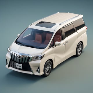 cute 3D isometric model of a toyota alphard | blender render engine niji 5 style expressive,3d isometric,3d style