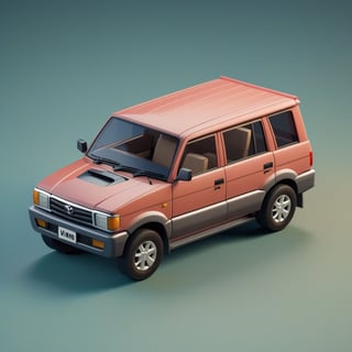 cute 3D isometric model of a toyota kijang | blender render engine niji 5 style expressive,3d isometric,3d style