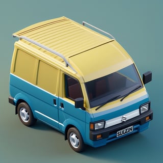 cute 3D isometric model of a suzuki carry | blender render engine niji 5 style expressive,3d isometric,3d style,