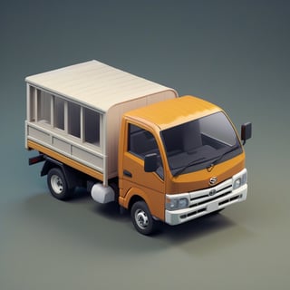 cute 3D isometric model of a toyota dyna | blender render engine niji 5 style expressive,3d isometric,3d style